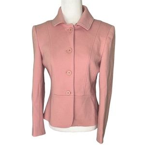 Sandra Angelozzi / Femme de Carriere Blush Pink Crop Peplum Blazer - 38 - M